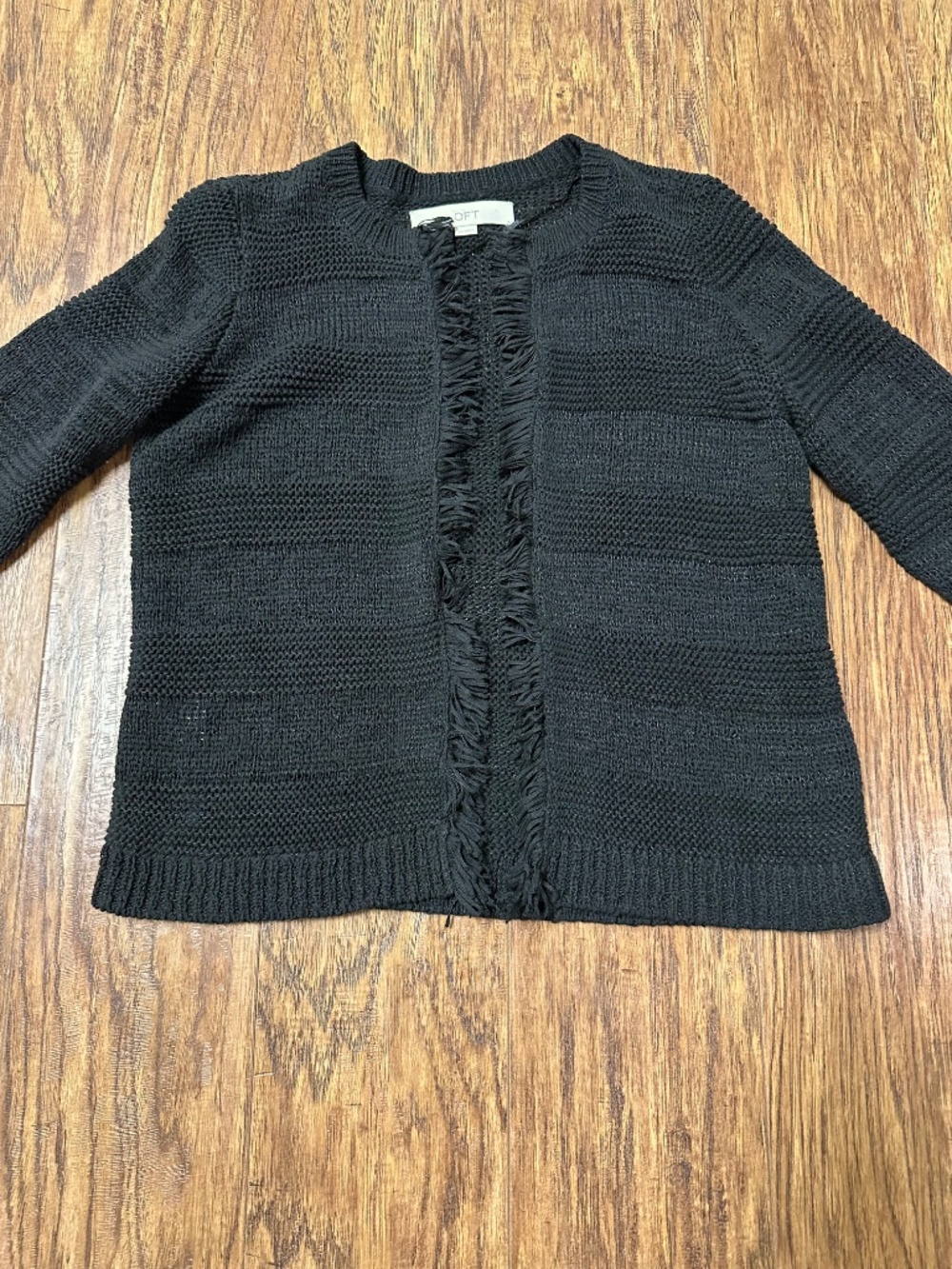 Ann Taylor LOFT Open Cardigan Sweater Black Size XS